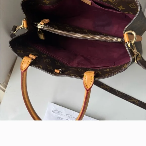 Louis Vuitton Authentic Brown Monogram Tote Bag. shoulder Bag. Women's - Picture 5 of 5